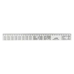 Лінійка з табличкою множення AS-0612, К-9052 білий, пластикова, 30 см