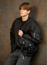 Чоловіча сумка бананка Sambag Dynamicdart чорна 38 × 21 × 7 см (80411702m)