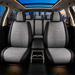 Накидки для сидінь Алькантара Napoli Premium комплект Темно Сірі