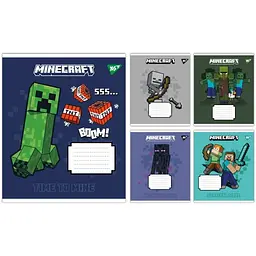 Зошит учнівський "Minecraft Signs" Yes 767558 12 аркушів 1 шт. в асортименті