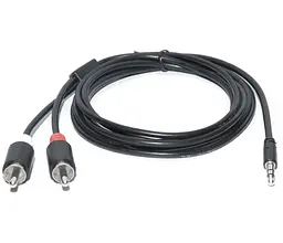 Готовый аудио кабель miniJack 3,5 Stereo — 2xRCA REAL-EL Audio Pro Series 1.8m - мініатюра 4