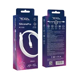 Кабель для зарядки и обмена данными USB Ridea RC-SI35 SiliconePro 60W 20V/3A USB-MicroUSB 1 м Белый - миниатюра 2