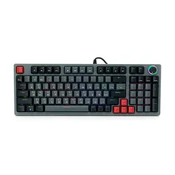 Клавіатура механічна USB JEDEL KL-114, довжина кабелю 170см, RGB підсвічування, (Eng/Укр/Рус), (405х160х45 мм), Black/Gray, 98к, Q10
