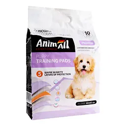 Пелюшки для собак та цуценят AnimAll Puppy Training Pads з ароматом лаванди, 60х60 см, 10 шт. - мініатюра 2