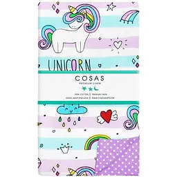 Підковдра дитяча Cosas Unicorn & Rainbow 110х140 см (UnicornRainbow_Dots_140q)