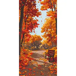 Картина за номерами "Осінній парк" Art Craft 11572-AC 40х80 см