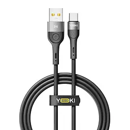 Кабель для заряджання та обміну даними Yoki YK-EX11 EXTRA Series USB/Type C 60W 3A/20V 1.2 m Black