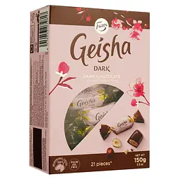 Цукерки Fazer Geisha чорний шоколад з тертим горіхом 150 г