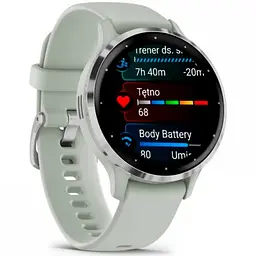 Смарт-годинник Garmin Venu 3S Silver S. Steel Bezel w. Sage Grey Case and S. Band (010-02785-01) - мініатюра 3