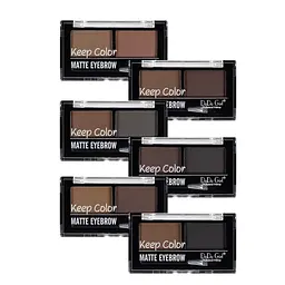 Палітра тіней для брів 2 кольори DoDo Matte Brows, набір 6 шт.