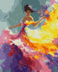 Набір для розпису по номерах Елегантна принцеса, Ideyka, 40x50 см, КНО8429