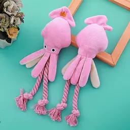 М’яка іграшка для собак Derby Octopus Shape Dog Plush Toy with Cotton Rope - мініатюра 7