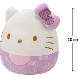 М'яка іграшка Squishmallows Hello Kitty Хеллоу Кітті в пурпуровому 20 см (SQSN00499) - мініатюра 6