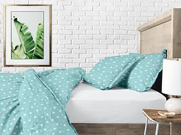 Комплект постільної білизни Cosas сімейний MINT STARFALL CS3 2 x 160 x 220 см (StarfallMint_White_160x2) - мініатюра 2