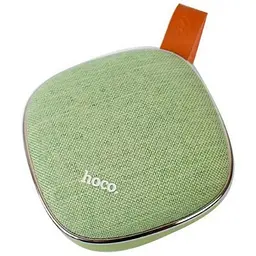 Колонка бездротова плоска квадратна зелена Bluetooth HOCO BS9 Light textile