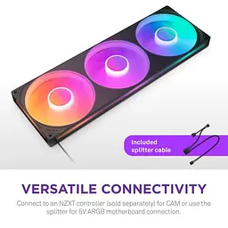 Вентилятор NZXT F420 RGB Core Fan Single Frame (RF-U42HF-B1) Black - мініатюра 7