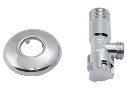 Кран приладовий буксовий Icma 1/2" х3/8" кутовий №519 (90519AC07) - мініатюра 2