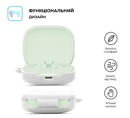 Силіконовий чохол для навушників Xiaomi Redmi Buds 6, Hang Case, білий, ультратонкий захисний кейс товщиною 2 мм, захист від подряпин, пилу та ударів, компактний, з карабіном для кріплення, ArmorStandart (ARM83393) - мініатюра 2
