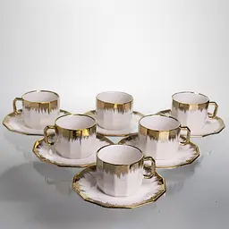 Чайний сервіз порцеляновий  Yiwu  Golden Eye 180 мл 12 предметів (J2457) Yiwu J2457