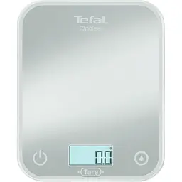 Ваги кухонні Tefal Optiss 5 кг скло AAAx2 в комплекті сріблясті (BC50U4V0) - мініатюра 2