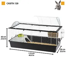 Клітка Ferplast Casita 120 для кроликів в індивідуальній упаковці - мініатюра 14