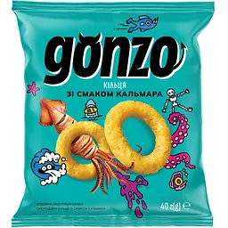 Кукурудзяні кільця Gonzo зі смаком кальмара 40 г (903641)
