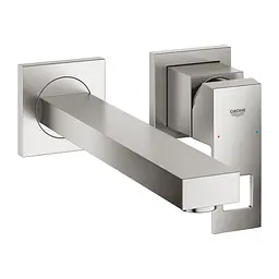 Змішувач для умивальника на два отвори M-Size Grohe Eurocube 23447DC0 Нержавіюча сталь