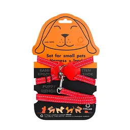 Шлея DOG Extreme зі шкіряною накладкою та повідцем для кроликів