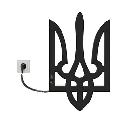 Електрична Сушарка для рушників Kosser Тризуб 600x360 EL тайм. чорний РТ01EL, Чорний матовий, Праве - мініатюра 7