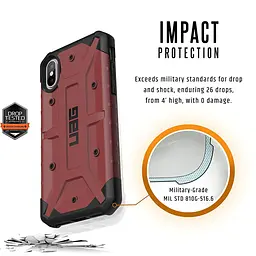 Чохол оригінальний протиударний UAG Pathfinder для iPhone XS / iPhone X Carmine (111227119696) - мініатюра 10