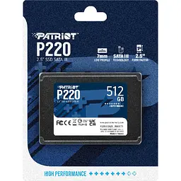 SSD накопичувач Patriot P220 512GB (P220S512G25) [119380] - мініатюра 4