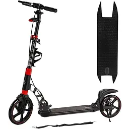Самокат Best Scooter 93-103х49х14 см Чорно-червоний 000255831