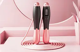 Швидкісна скакалка з лічильником EasyFit чорний-рожевий - мініатюра 6