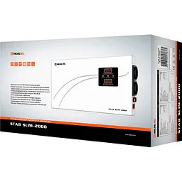 Стабілізатор напруги Real-El Stab Slim-2000 White [EL122400008] [112005] - мініатюра 6