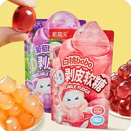 Жувальні цукерки 3D Bobo Peelable Fudge White Peach 75г - мініатюра 7