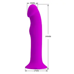 Вібратор PRETTY LOVE Murray PURPLE, 12 vibration functions 12 pulse wave settings Suction base PRETTY LOVE BI-014952-1 101927 - мініатюра 3