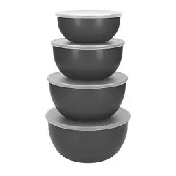 Набір мисок з кришкою KitchenAid Coreline, 4 шт, 355/591/828/1065 мл, сірий (KQG176OSCGG) - мініатюра 1