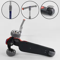 Самокат Best Scooter 62х17х31 см Червоно-чорний 000231458 - мініатюра 3