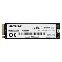 Накопичувач SSD M.2 Patriot P400 Lite 1TB NVMe 1.4 2280 Gen 4x4, 2700/3500 3D TLC (P400LP1KGM28H) - мініатюра 6