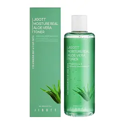 Тонер для обличчя Aлoe Moisture Real Aloe Vera Toner Jigott 300 мл - мініатюра 2