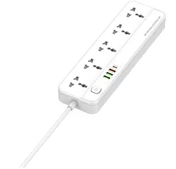 Мережевий фільтр-подовжувач Prologix Premium PRSC5415W 5 розеток 4 USB (PD+QC3.0+2 AUTO ID) 2 м - мініатюра 3
