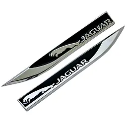 Емблема крила Jaguar 2шт 148×18мм чорні (метал)
