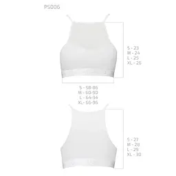 Спортивний топ з прозорою вставкою Passion PS006 TOP XL, white - мініатюра 5