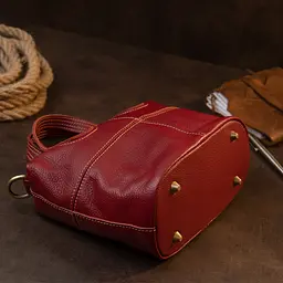 Жіноча шкіряна сумка на блискавці Vintage 25х27х5 см sum0013989 - мініатюра 7