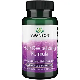 Комплекс для шкіри волосся нігтів Swanson Ultra Hair Revitalizing Furmula 60 tabs (1086-100-97-5787782-20)
