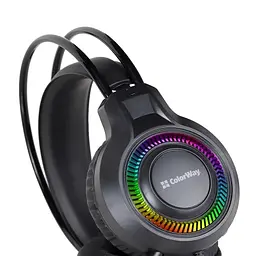 Навушники GlowCore RGB, Black, 3.5 мм, мікрофон ColorWay teh0027968 - мініатюра 4