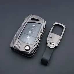 Чохол для автоключів Volkswagen із карабіном темний хром оригінал (YA0008) - мініатюра 2
