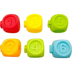 Набір тактильних кубиків Bibi Toys сенсорні 6 шт. (760844BT) - мініатюра 4