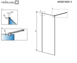 Душова перегородка Radaway Modo New II 80 см 389084-01-01 - мініатюра 3