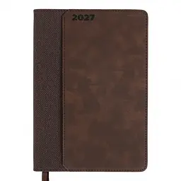 Щоденник діловий Leo Planner 2027 Nebraska А5 твердий коричневий 368 сторінок (252767)